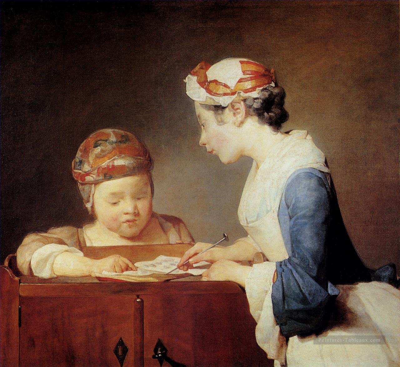 L’enseignant Jean Baptiste Simeon Chardin Peintures à l'huile